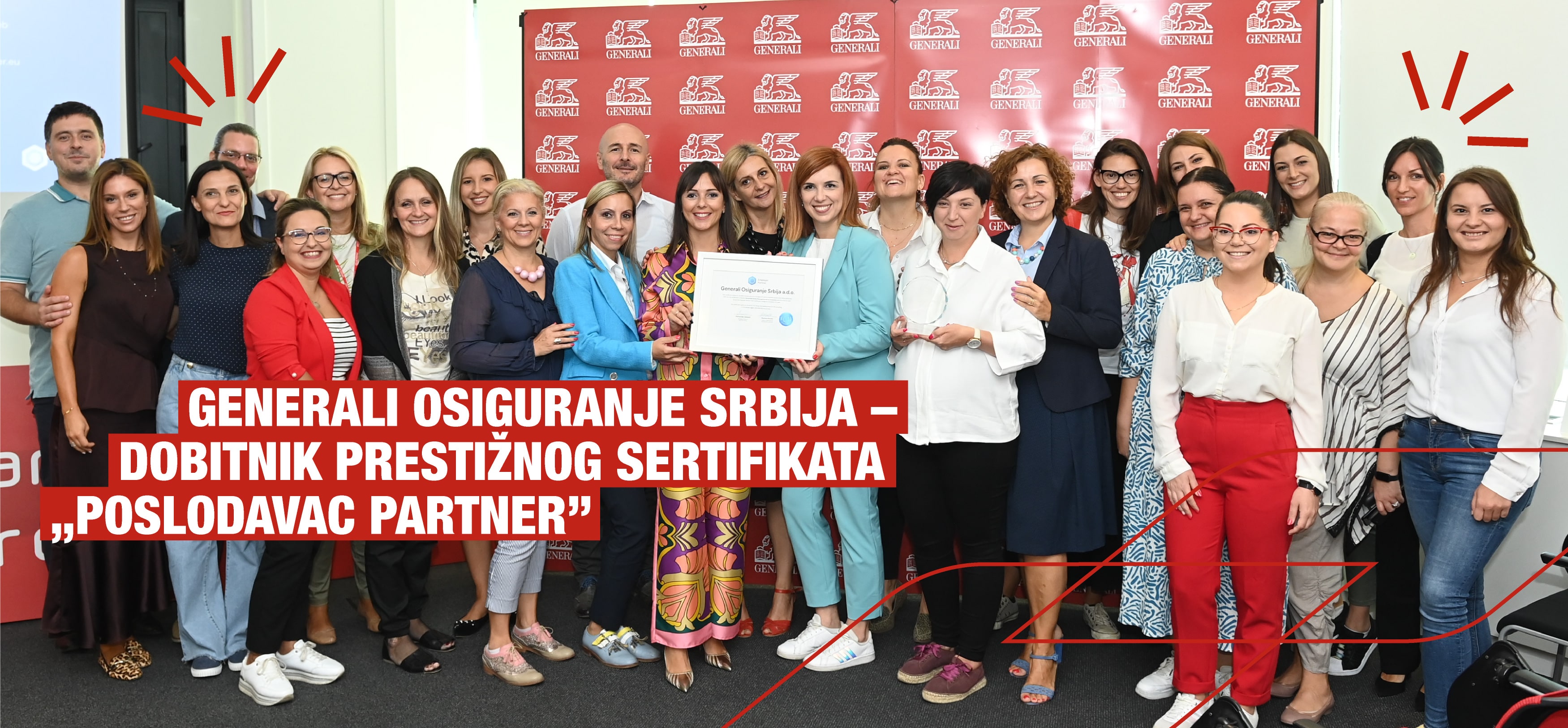 Generali Osiguranje Srbija – dobitnik prestižnog sertifikata „Poslodavac partner“